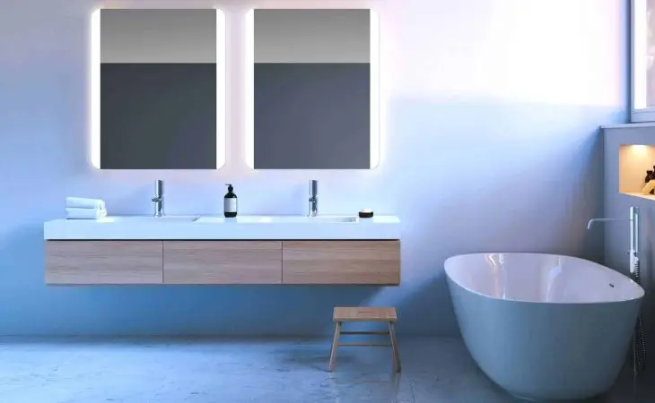 Seura Rounded Corner Veda Lighted Mirror
